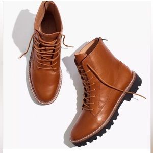 MADEWELL - The Citywalk Lug Sole Lace-Up Boots | Size 6 - NB948